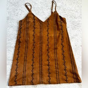 Honey Belle Faux suede embroidered tunic/dress. Size Medium